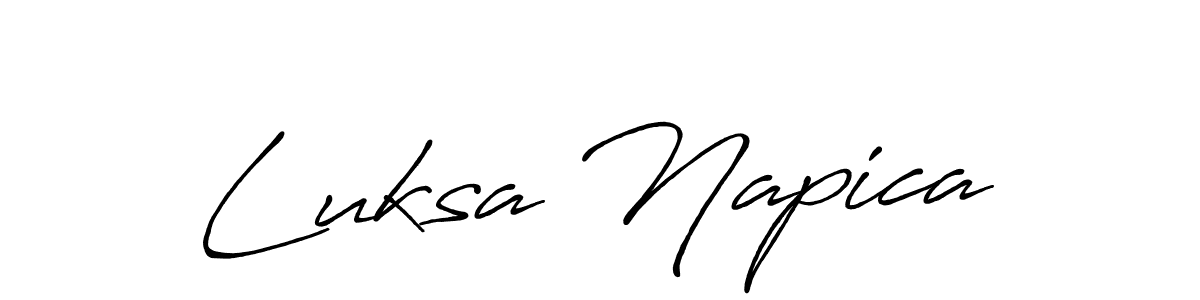 Also You can easily find your signature by using the search form. We will create Luksa Napica name handwritten signature images for you free of cost using Antro_Vectra_Bolder sign style. Luksa Napica signature style 7 images and pictures png