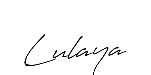 How to make Lulaya name signature. Use Antro_Vectra_Bolder style for creating short signs online. This is the latest handwritten sign. Lulaya signature style 7 images and pictures png