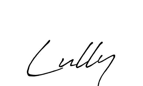 Make a beautiful signature design for name Lully. With this signature (Antro_Vectra_Bolder) style, you can create a handwritten signature for free. Lully signature style 7 images and pictures png