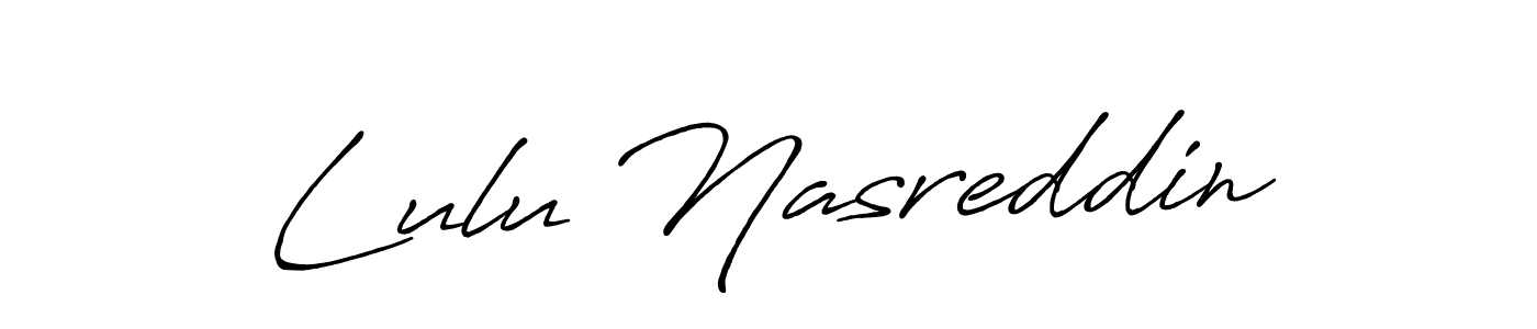 Also You can easily find your signature by using the search form. We will create Lulu Nasreddin name handwritten signature images for you free of cost using Antro_Vectra_Bolder sign style. Lulu Nasreddin signature style 7 images and pictures png