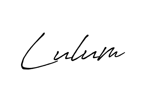 Use a signature maker to create a handwritten signature online. With this signature software, you can design (Antro_Vectra_Bolder) your own signature for name Lulum. Lulum signature style 7 images and pictures png