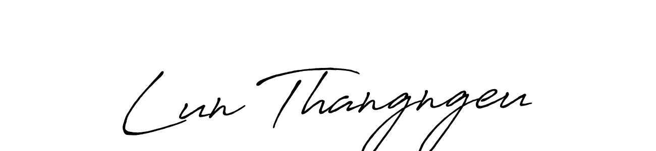 How to Draw Lun Thangngeu signature style? Antro_Vectra_Bolder is a latest design signature styles for name Lun Thangngeu. Lun Thangngeu signature style 7 images and pictures png