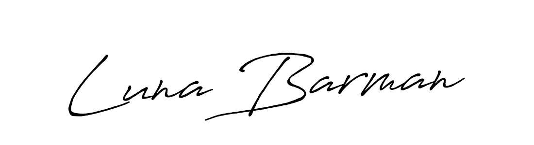 Luna Barman stylish signature style. Best Handwritten Sign (Antro_Vectra_Bolder) for my name. Handwritten Signature Collection Ideas for my name Luna Barman. Luna Barman signature style 7 images and pictures png