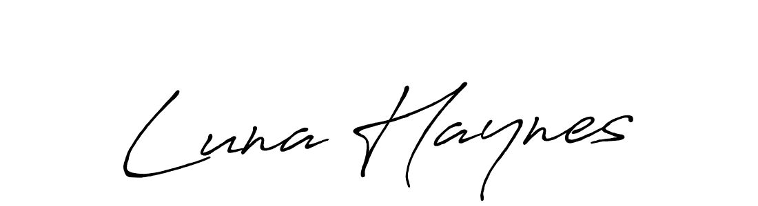 You can use this online signature creator to create a handwritten signature for the name Luna Haynes. This is the best online autograph maker. Luna Haynes signature style 7 images and pictures png
