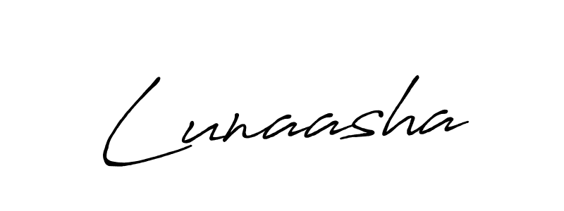 Design your own signature with our free online signature maker. With this signature software, you can create a handwritten (Antro_Vectra_Bolder) signature for name Lunaasha. Lunaasha signature style 7 images and pictures png