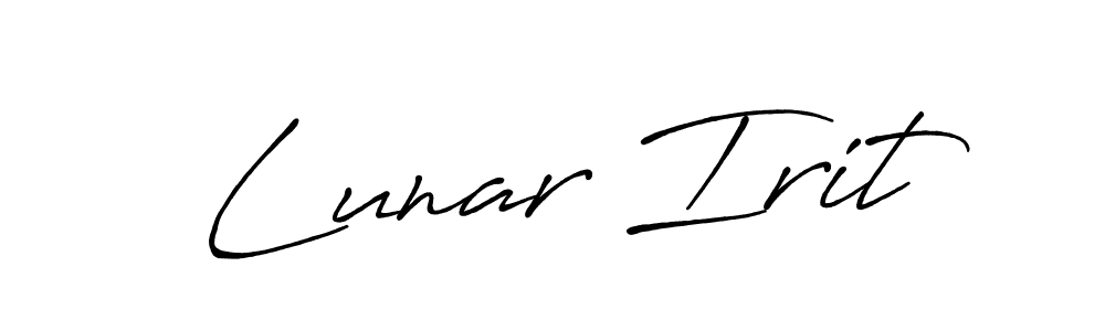 if you are searching for the best signature style for your name Lunar Irit. so please give up your signature search. here we have designed multiple signature styles  using Antro_Vectra_Bolder. Lunar Irit signature style 7 images and pictures png