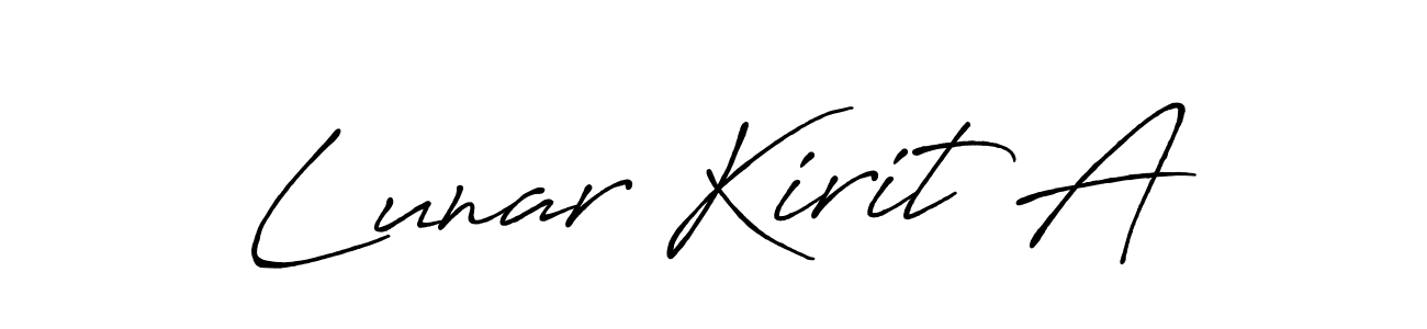 if you are searching for the best signature style for your name Lunar Kirit A. so please give up your signature search. here we have designed multiple signature styles  using Antro_Vectra_Bolder. Lunar Kirit A signature style 7 images and pictures png