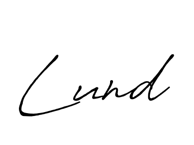 Make a beautiful signature design for name Lund. With this signature (Antro_Vectra_Bolder) style, you can create a handwritten signature for free. Lund signature style 7 images and pictures png