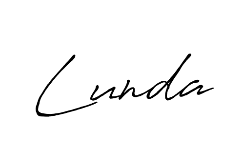 Make a beautiful signature design for name Lunda. With this signature (Antro_Vectra_Bolder) style, you can create a handwritten signature for free. Lunda signature style 7 images and pictures png