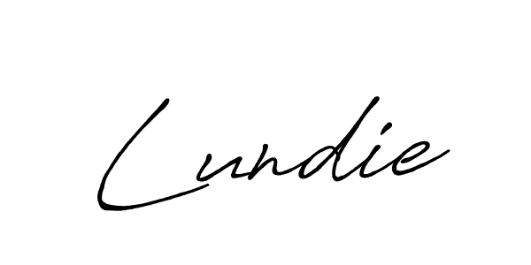 Lundie stylish signature style. Best Handwritten Sign (Antro_Vectra_Bolder) for my name. Handwritten Signature Collection Ideas for my name Lundie. Lundie signature style 7 images and pictures png