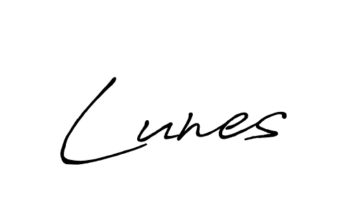 Also we have Lunes name is the best signature style. Create professional handwritten signature collection using Antro_Vectra_Bolder autograph style. Lunes signature style 7 images and pictures png