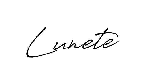 How to make Lunete signature? Antro_Vectra_Bolder is a professional autograph style. Create handwritten signature for Lunete name. Lunete signature style 7 images and pictures png