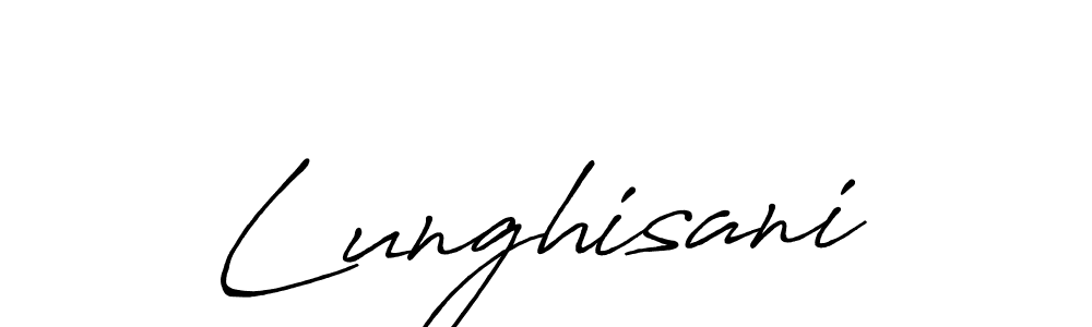 How to make Lunghisani name signature. Use Antro_Vectra_Bolder style for creating short signs online. This is the latest handwritten sign. Lunghisani signature style 7 images and pictures png