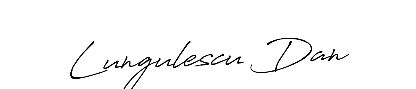 Make a beautiful signature design for name Lungulescu Dan. With this signature (Antro_Vectra_Bolder) style, you can create a handwritten signature for free. Lungulescu Dan signature style 7 images and pictures png