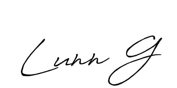 The best way (Antro_Vectra_Bolder) to make a short signature is to pick only two or three words in your name. The name Lunn G include a total of six letters. For converting this name. Lunn G signature style 7 images and pictures png