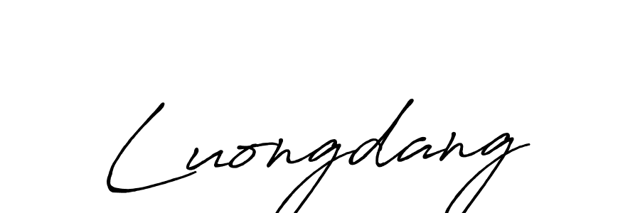 Make a beautiful signature design for name Luongdang. With this signature (Antro_Vectra_Bolder) style, you can create a handwritten signature for free. Luongdang signature style 7 images and pictures png