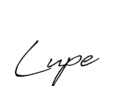 Create a beautiful signature design for name Lupe. With this signature (Antro_Vectra_Bolder) fonts, you can make a handwritten signature for free. Lupe signature style 7 images and pictures png