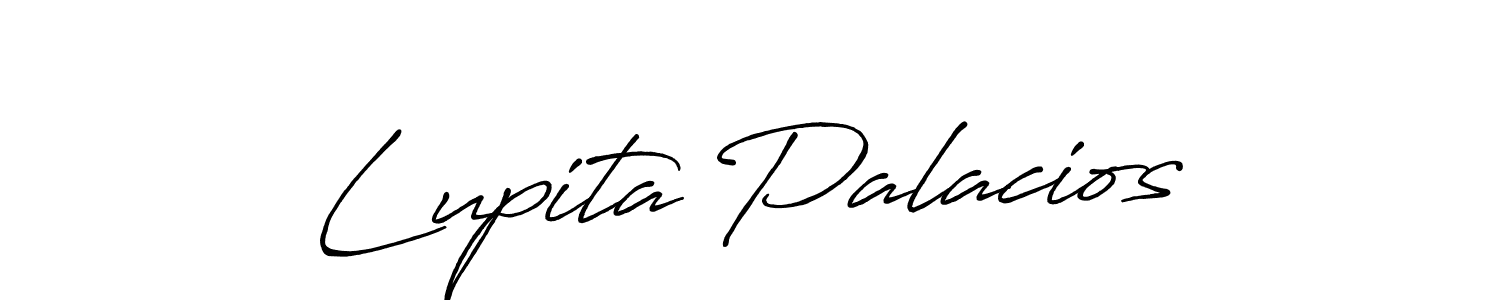 Create a beautiful signature design for name Lupita Palacios. With this signature (Antro_Vectra_Bolder) fonts, you can make a handwritten signature for free. Lupita Palacios signature style 7 images and pictures png