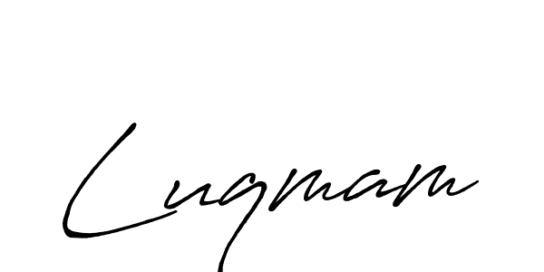 How to make Luqmam signature? Antro_Vectra_Bolder is a professional autograph style. Create handwritten signature for Luqmam name. Luqmam signature style 7 images and pictures png