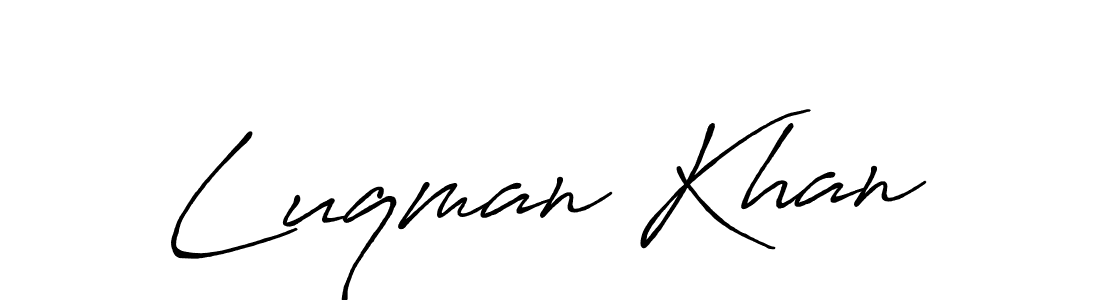 Luqman Khan stylish signature style. Best Handwritten Sign (Antro_Vectra_Bolder) for my name. Handwritten Signature Collection Ideas for my name Luqman Khan. Luqman Khan signature style 7 images and pictures png