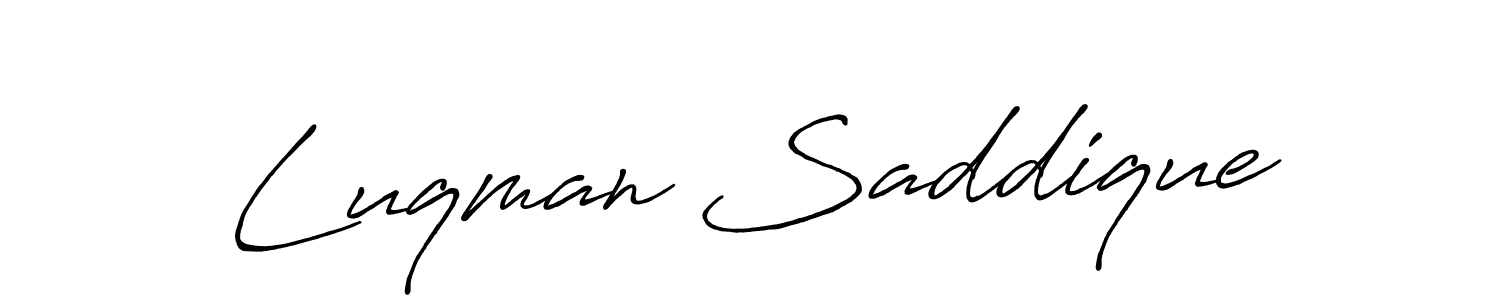 Make a short Luqman Saddique signature style. Manage your documents anywhere anytime using Antro_Vectra_Bolder. Create and add eSignatures, submit forms, share and send files easily. Luqman Saddique signature style 7 images and pictures png