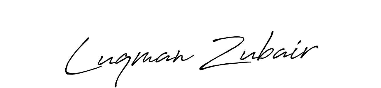 How to Draw Luqman Zubair signature style? Antro_Vectra_Bolder is a latest design signature styles for name Luqman Zubair. Luqman Zubair signature style 7 images and pictures png
