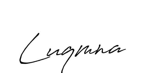 Use a signature maker to create a handwritten signature online. With this signature software, you can design (Antro_Vectra_Bolder) your own signature for name Luqmna. Luqmna signature style 7 images and pictures png