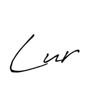 Make a beautiful signature design for name Lur. With this signature (Antro_Vectra_Bolder) style, you can create a handwritten signature for free. Lur signature style 7 images and pictures png