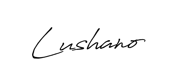 The best way (Antro_Vectra_Bolder) to make a short signature is to pick only two or three words in your name. The name Lushano include a total of six letters. For converting this name. Lushano signature style 7 images and pictures png