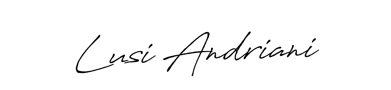 Make a beautiful signature design for name Lusi Andriani. Use this online signature maker to create a handwritten signature for free. Lusi Andriani signature style 7 images and pictures png