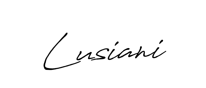 Antro_Vectra_Bolder is a professional signature style that is perfect for those who want to add a touch of class to their signature. It is also a great choice for those who want to make their signature more unique. Get Lusiani name to fancy signature for free. Lusiani signature style 7 images and pictures png