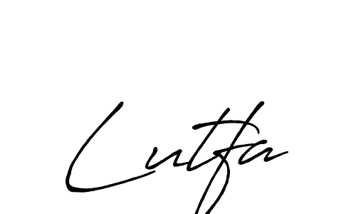 Lutfa stylish signature style. Best Handwritten Sign (Antro_Vectra_Bolder) for my name. Handwritten Signature Collection Ideas for my name Lutfa. Lutfa signature style 7 images and pictures png