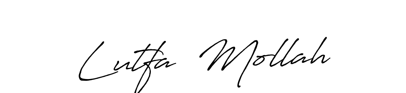 It looks lik you need a new signature style for name Lutfa  Mollah. Design unique handwritten (Antro_Vectra_Bolder) signature with our free signature maker in just a few clicks. Lutfa  Mollah signature style 7 images and pictures png