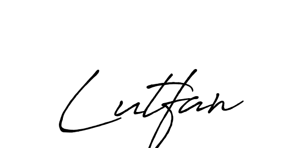 Create a beautiful signature design for name Lutfan. With this signature (Antro_Vectra_Bolder) fonts, you can make a handwritten signature for free. Lutfan signature style 7 images and pictures png