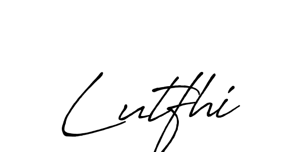 Make a beautiful signature design for name Lutfhi. With this signature (Antro_Vectra_Bolder) style, you can create a handwritten signature for free. Lutfhi signature style 7 images and pictures png