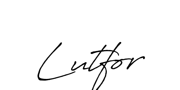 Make a beautiful signature design for name Lutfor. With this signature (Antro_Vectra_Bolder) style, you can create a handwritten signature for free. Lutfor signature style 7 images and pictures png