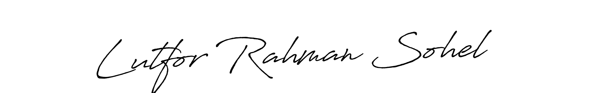 Make a beautiful signature design for name Lutfor Rahman Sohel. Use this online signature maker to create a handwritten signature for free. Lutfor Rahman Sohel signature style 7 images and pictures png