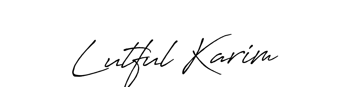 Lutful Karim stylish signature style. Best Handwritten Sign (Antro_Vectra_Bolder) for my name. Handwritten Signature Collection Ideas for my name Lutful Karim. Lutful Karim signature style 7 images and pictures png