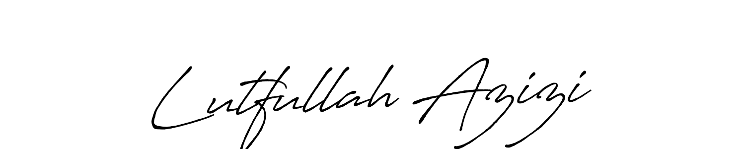 Similarly Antro_Vectra_Bolder is the best handwritten signature design. Signature creator online .You can use it as an online autograph creator for name Lutfullah Azizi. Lutfullah Azizi signature style 7 images and pictures png