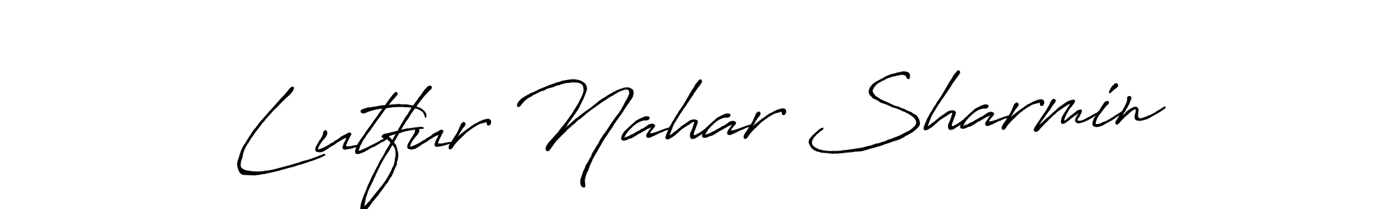 How to Draw Lutfur Nahar Sharmin signature style? Antro_Vectra_Bolder is a latest design signature styles for name Lutfur Nahar Sharmin. Lutfur Nahar Sharmin signature style 7 images and pictures png