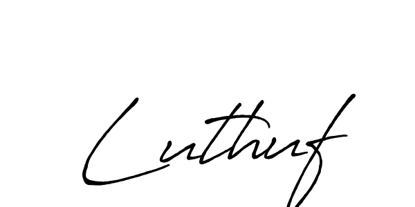 It looks lik you need a new signature style for name Luthuf. Design unique handwritten (Antro_Vectra_Bolder) signature with our free signature maker in just a few clicks. Luthuf signature style 7 images and pictures png