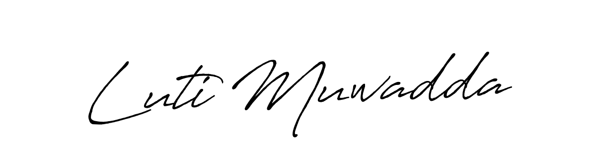 Also You can easily find your signature by using the search form. We will create Luti Muwadda name handwritten signature images for you free of cost using Antro_Vectra_Bolder sign style. Luti Muwadda signature style 7 images and pictures png