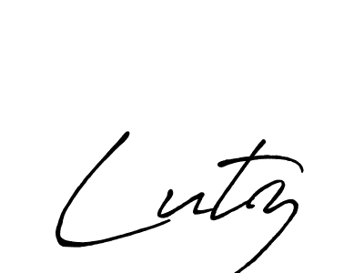 Make a beautiful signature design for name Lutz. With this signature (Antro_Vectra_Bolder) style, you can create a handwritten signature for free. Lutz signature style 7 images and pictures png