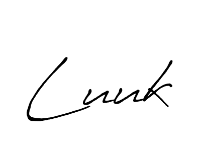 Use a signature maker to create a handwritten signature online. With this signature software, you can design (Antro_Vectra_Bolder) your own signature for name Luuk. Luuk signature style 7 images and pictures png