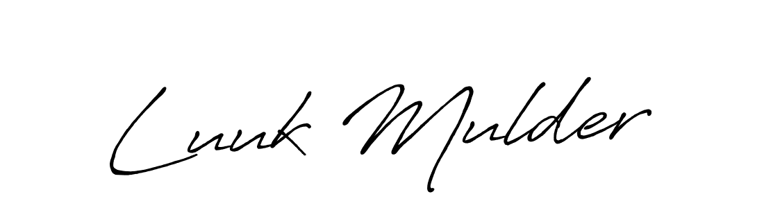 Design your own signature with our free online signature maker. With this signature software, you can create a handwritten (Antro_Vectra_Bolder) signature for name Luuk Mulder. Luuk Mulder signature style 7 images and pictures png