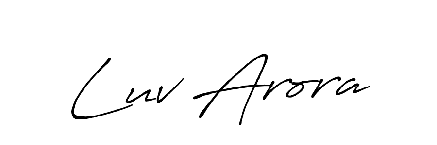 Luv Arora stylish signature style. Best Handwritten Sign (Antro_Vectra_Bolder) for my name. Handwritten Signature Collection Ideas for my name Luv Arora. Luv Arora signature style 7 images and pictures png