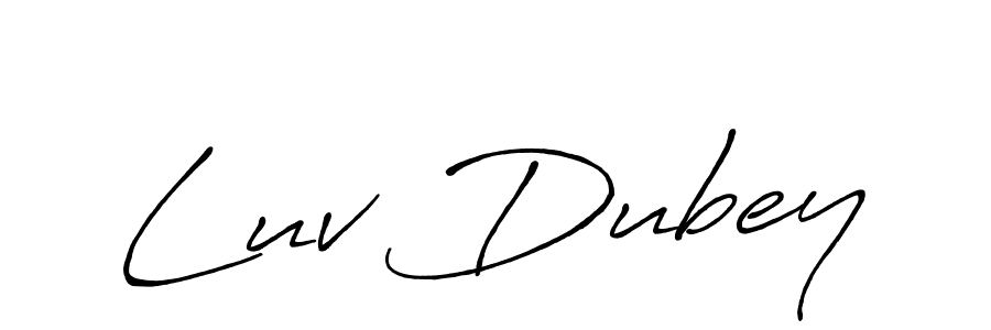 Make a beautiful signature design for name Luv Dubey. With this signature (Antro_Vectra_Bolder) style, you can create a handwritten signature for free. Luv Dubey signature style 7 images and pictures png