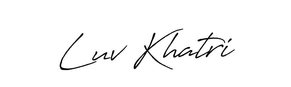 Similarly Antro_Vectra_Bolder is the best handwritten signature design. Signature creator online .You can use it as an online autograph creator for name Luv Khatri. Luv Khatri signature style 7 images and pictures png