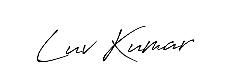 The best way (Antro_Vectra_Bolder) to make a short signature is to pick only two or three words in your name. The name Luv Kumar include a total of six letters. For converting this name. Luv Kumar signature style 7 images and pictures png
