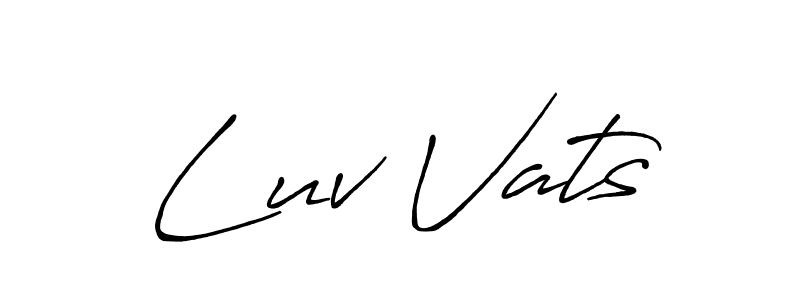 You can use this online signature creator to create a handwritten signature for the name Luv Vats. This is the best online autograph maker. Luv Vats signature style 7 images and pictures png
